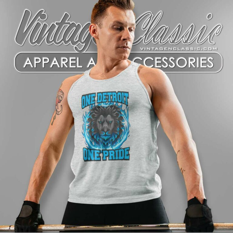 One Detroit One Pride Detroit Lions Tank Top Racerback One Detroit One Pride Detroit Lions Tank Top Racerback