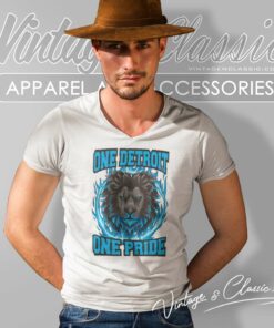 One Detroit One Pride Detroit Lions V Neck TShirt