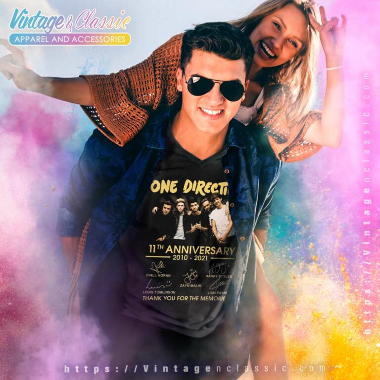 One Direction 11th Anniversary V Neck TShirt One Direction 11th Anniversary V Neck TShirt