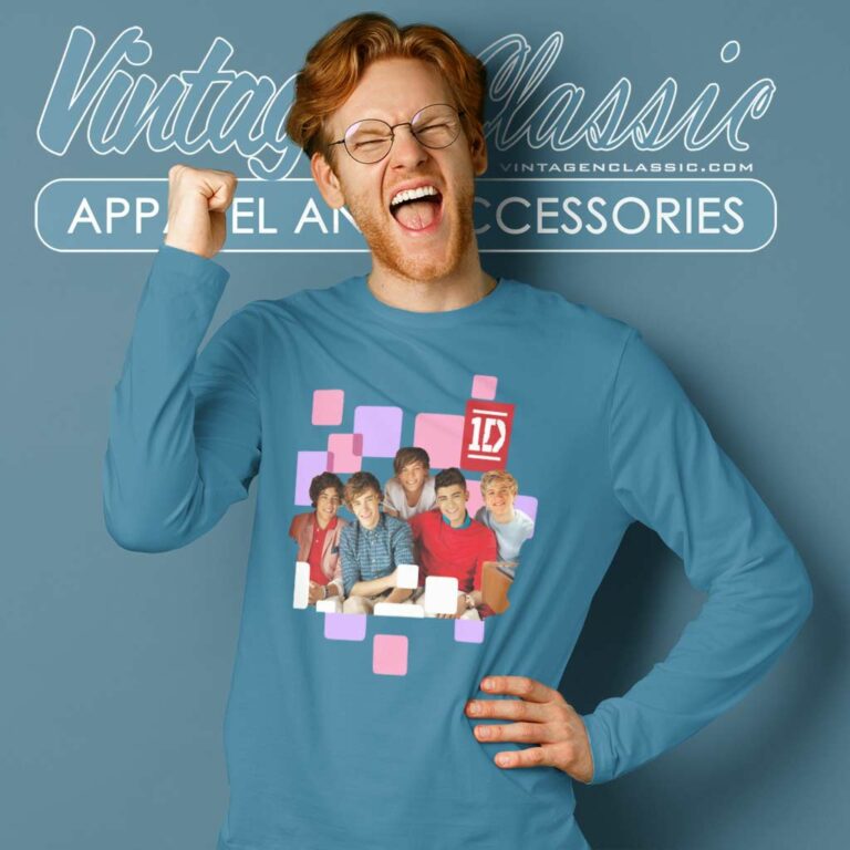 One Direction Squares Juniors Long Sleeve Tee One Direction Squares Juniors Long Sleeve Tee