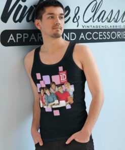One Direction Squares Juniors Tank Top Racerback
