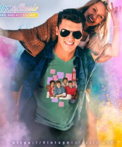 One Direction Squares Juniors V Neck TShirt