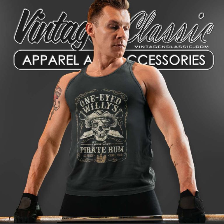 One Eyed Willys Pirate Rum Tank Top Racerback One Eyed Willys Pirate Rum Tank Top Racerback