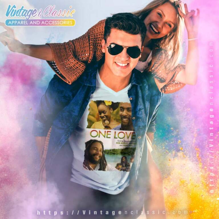 One Love Bob Marley Shaggy Sean Paul V Neck TShirt One Love Bob Marley Shaggy Sean Paul V Neck TShirt