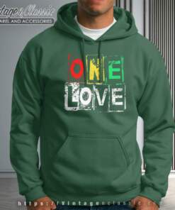 One Love Jamacia Bob Marley Hoodie