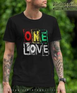 One Love Jamacia Bob Marley T Shirt