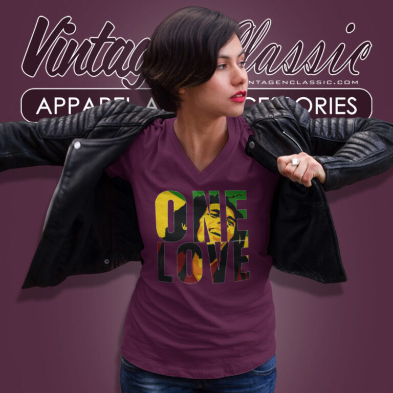 One Love Movie Bob Marley V Neck TShirt One Love Movie Bob Marley V Neck TShirt