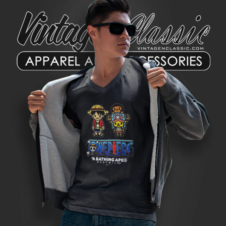 One Piece Luffy And Chopper X Milo V Neck TShirt One Piece Luffy And Chopper X Milo V Neck TShirt