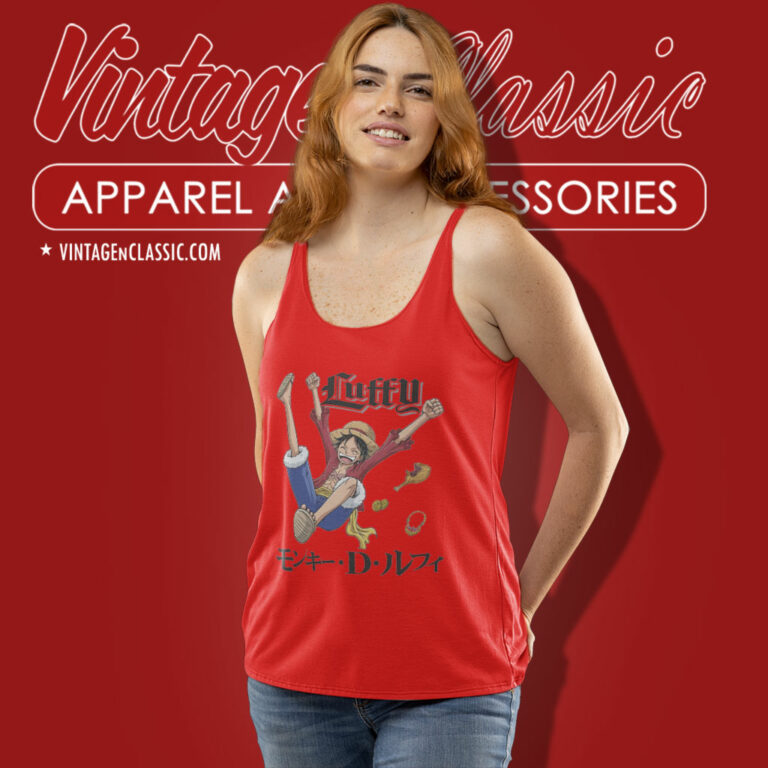 One Piece Monkey Dluffy Tank Top Racerback One Piece Monkey Dluffy Tank Top Racerback