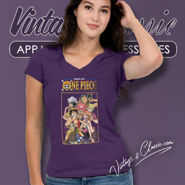 One Piece Shonen Jump Anime V Neck TShirt One Piece Shonen Jump Anime V Neck TShirt