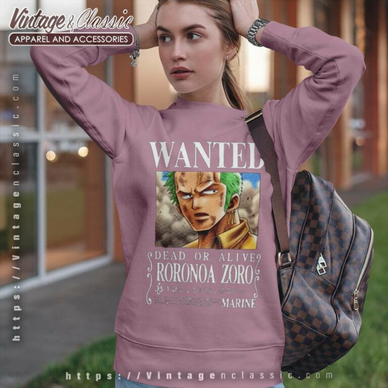 One Piece Zoro Wanted Sweatshirt One Piece Zoro Wanted Sweatshirt