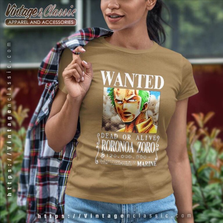 One Piece Zoro Wanted Women TShirt One Piece Zoro Wanted Women TShirt