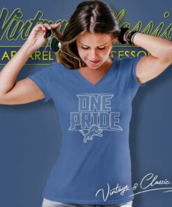 One Pride Detroit Lions Logo NFL Shirt 4 One Pride Detroit Lions Logo Nfl V Neck TShirt