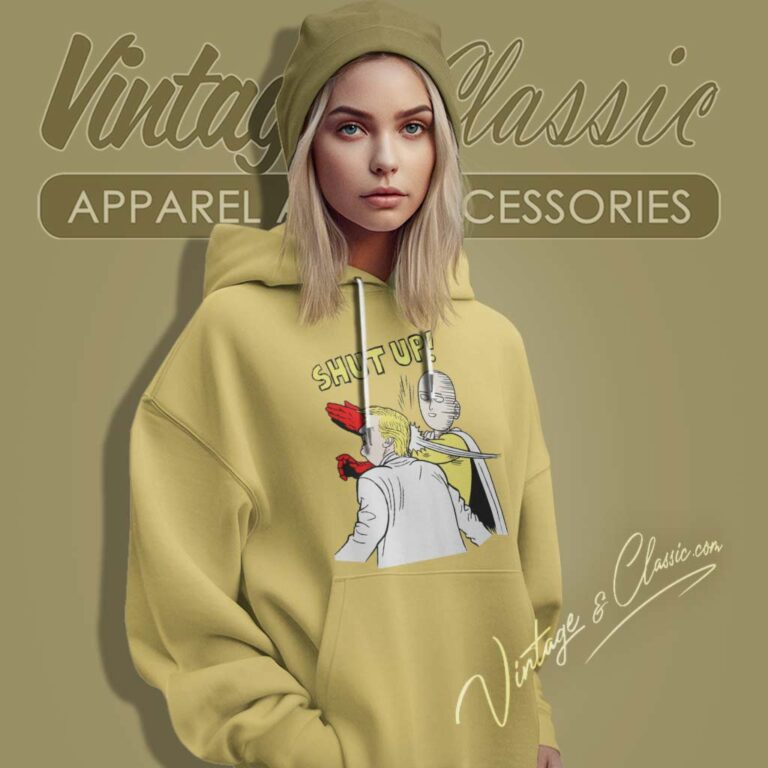 One Punch Man Saitama Donald Trump Shut Up Hoodie One Punch Man Saitama Donald Trump Shut Up Hoodie