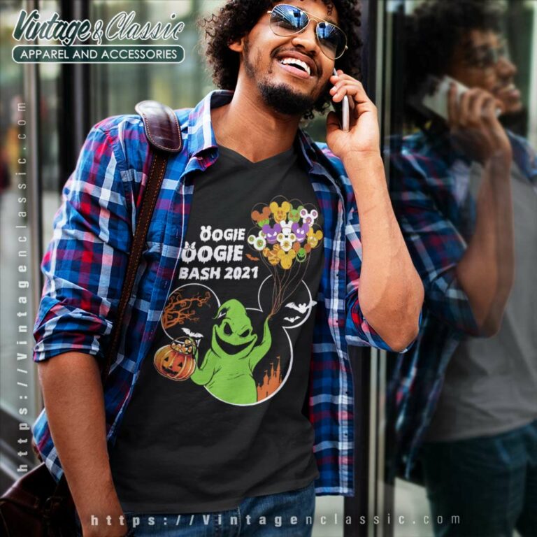 Oogie Boogie Mickey Halloween Party V Neck TShirt Oogie Boogie Mickey Halloween Party V Neck TShirt