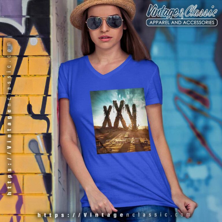 Oomph Shirt Xxv Album Cover V Neck TShirt Oomph Shirt Xxv Album Cover V Neck TShirt