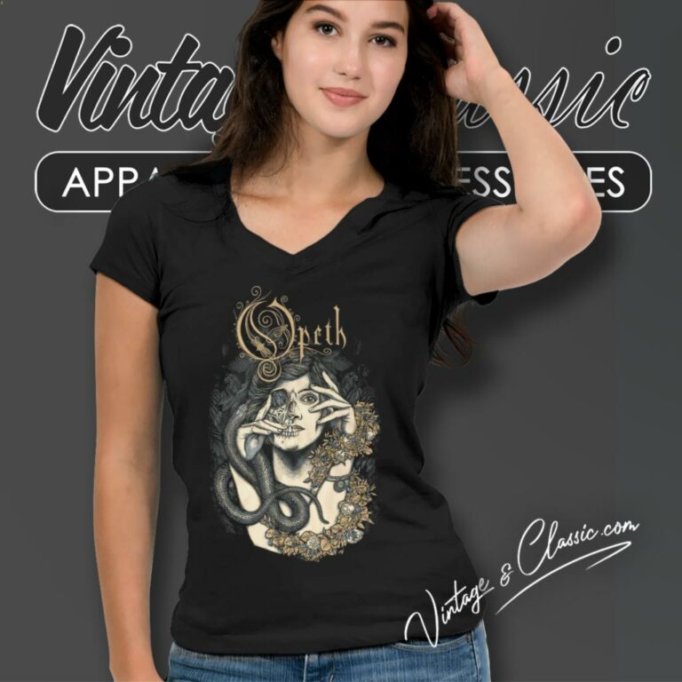 Opeth Snake V Neck TShirt Opeth Snake V Neck TShirt