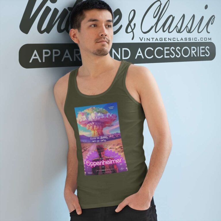 Oppenheimer Poster Barbie Edition Tank Top Racerback Oppenheimer Poster Barbie Edition Tank Top Racerback