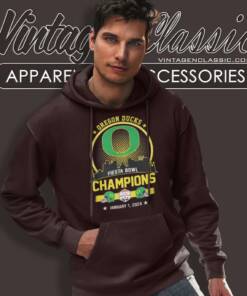Oregon Duck Football Fiesta Bowl Champions Skyline January 1 2024 Hoodie