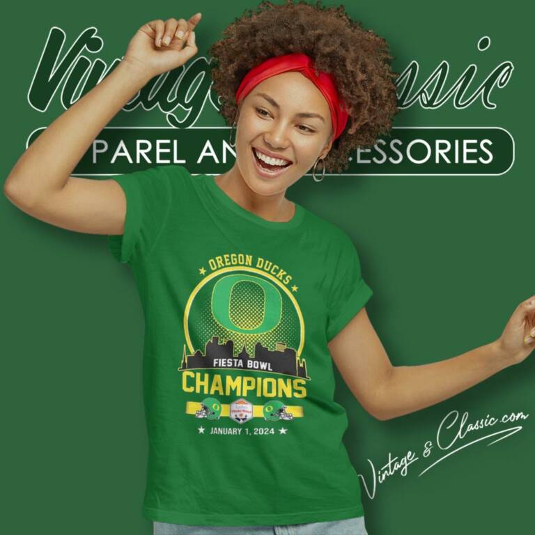 Oregon Duck Football Fiesta Bowl Champions Skyline January 1 2024 Women T Shirt Oregon Duck Football Fiesta Bowl Champions Skyline January 1 2024 Women T Shirt