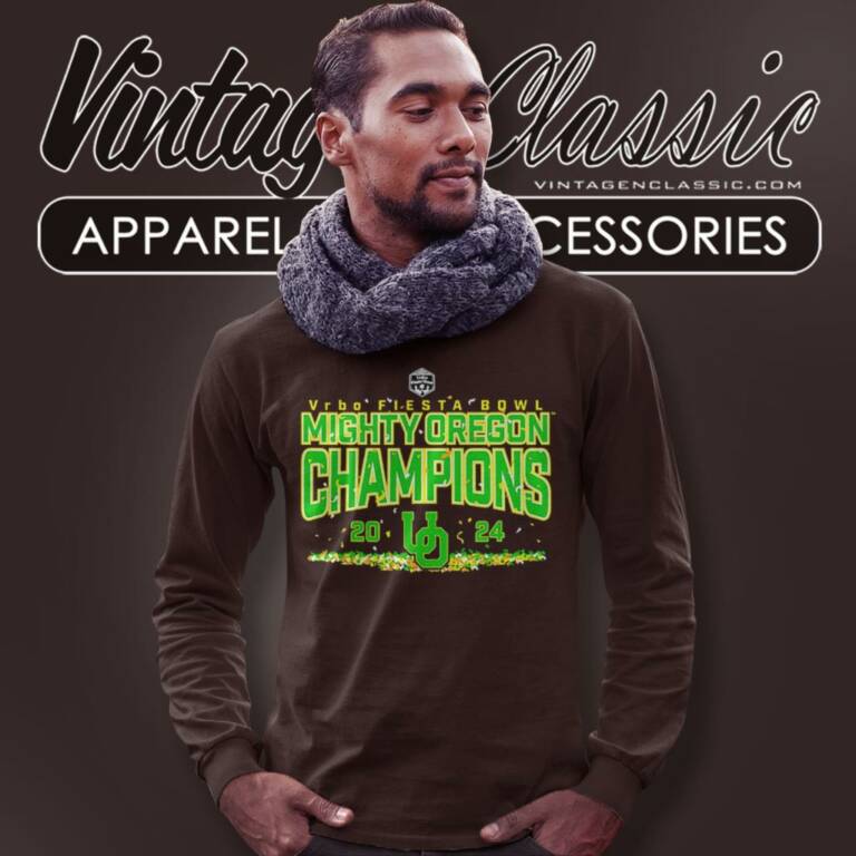 Oregon Ducks 2024 Fiesta Bowl Champions Long Sleeve Tee Oregon Ducks 2024 Fiesta Bowl Champions Long Sleeve Tee