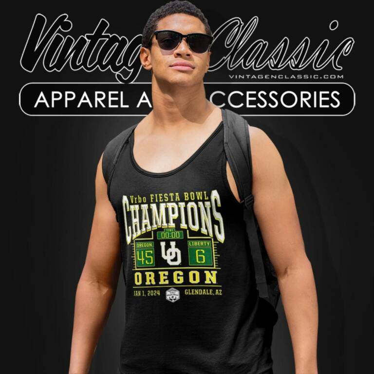 Oregon Ducks Branded 2024 Fiesta Bowl Champions Score Tank Top Racerback Oregon Ducks Branded 2024 Fiesta Bowl Champions Score Tank Top Racerback