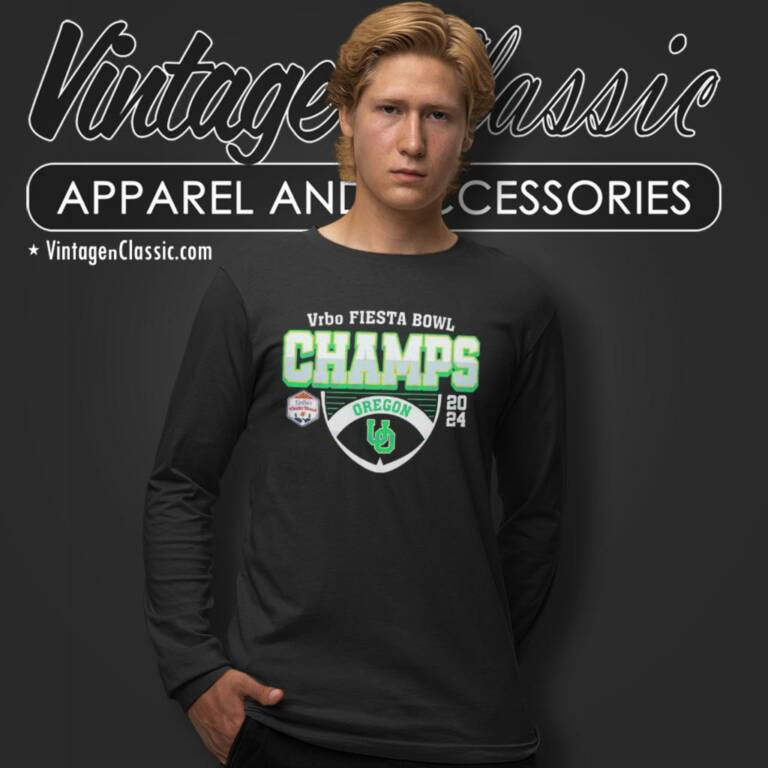 Oregon Ducks Football Fiesta Bowl Champs 2024 Long Sleeve Tee Oregon Ducks Football Fiesta Bowl Champs 2024 Long Sleeve Tee