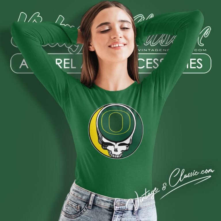 Oregon Ducks Grateful Dead Steal Your Face Long Sleeve Tee Oregon Ducks Grateful Dead Steal Your Face Long Sleeve Tee