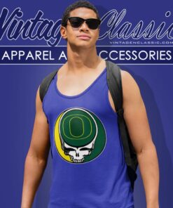 Oregon Ducks Grateful Dead Steal Your Face Tank Top Racerback