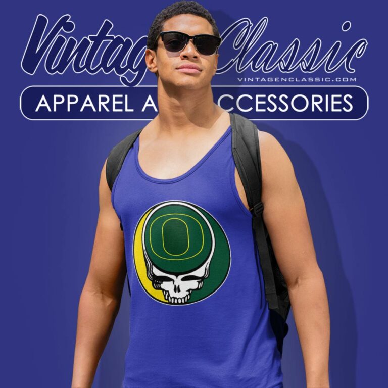Oregon Ducks Grateful Dead Steal Your Face Tank Top Racerback Oregon Ducks Grateful Dead Steal Your Face Tank Top Racerback