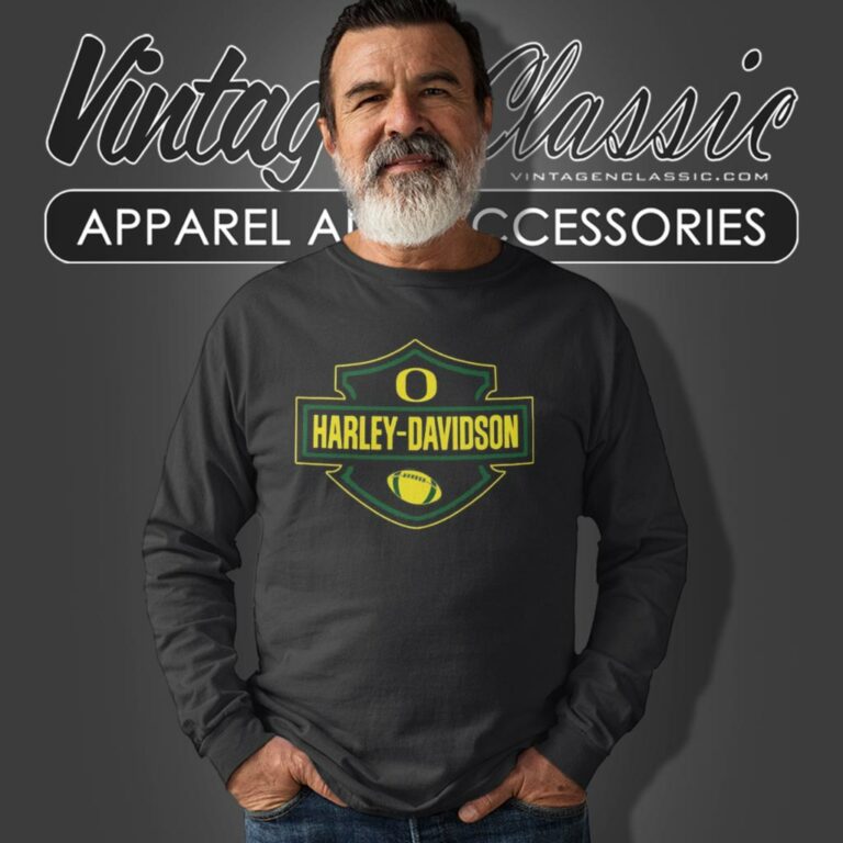 Oregon Ducks Harley Davidson Long Sleeve Tee Oregon Ducks Harley Davidson Long Sleeve Tee
