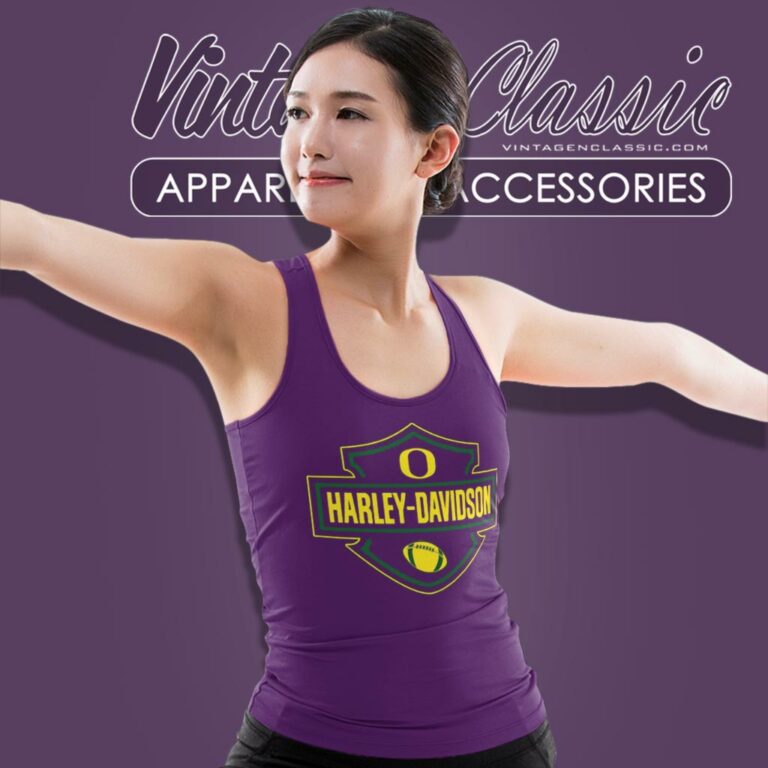 Oregon Ducks Harley Davidson Tank Top Racerback Oregon Ducks Harley Davidson Tank Top Racerback