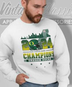 Oregon Ducks Skyline 2024 Fiesta Bowl Champions Sweatshirt