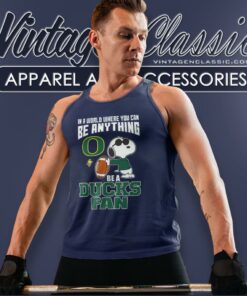 Oregon Ducks Snoopy Be A Fan Tank Top Racerback