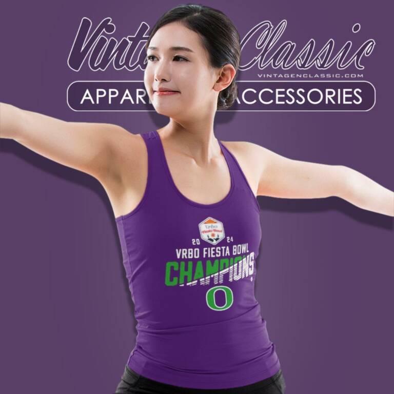 Oregon Ducks Vrbo Fiesta Bowl Champions 2024 Tank Top Racerback Oregon Ducks Vrbo Fiesta Bowl Champions 2024 Tank Top Racerback
