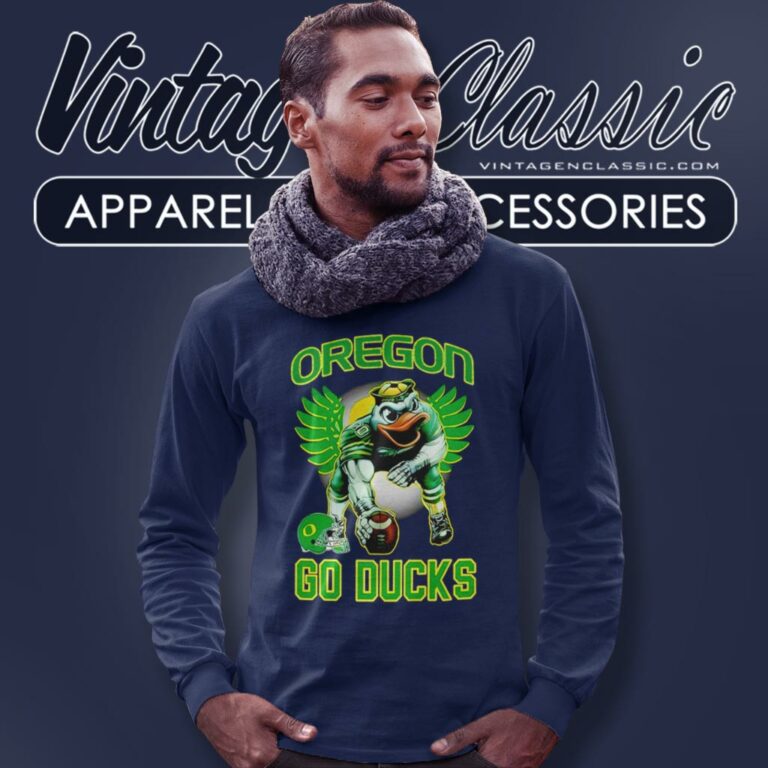 Oregon Go Ducks Mascot Wings Long Sleeve Tee Oregon Go Ducks Mascot Wings Long Sleeve Tee