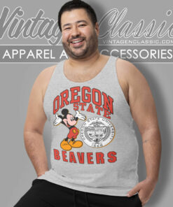Oregon State Beavers Mickey Mouse Shirt Osu Ncaa Disney Tank Top Racerback