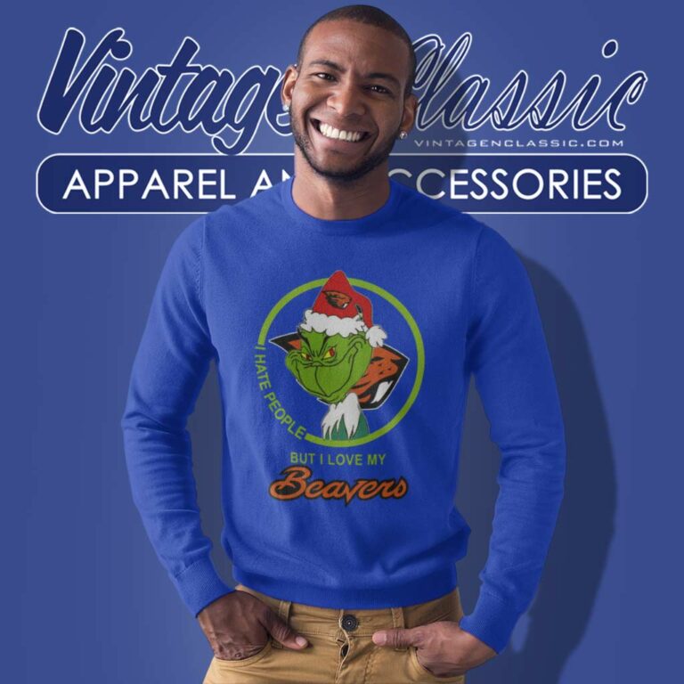 Oregon State Beavers Ncaa Christmas Grinch Shirt I Hate People But I Love My Beavers Sweatshirt Oregon State Beavers Ncaa Christmas Grinch Shirt I Hate People But I Love My Beavers Sweatshirt