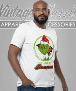 Oregon State Beavers Ncaa Christmas Grinch Shirt I Hate People But I Love My Beavers T Shirt