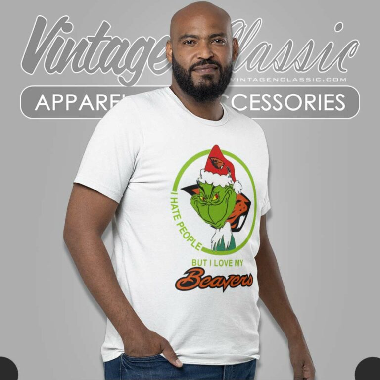 Oregon State Beavers Ncaa Christmas Grinch Shirt I Hate People But I Love My Beavers T Shirt Oregon State Beavers Ncaa Christmas Grinch Shirt I Hate People But I Love My Beavers T Shirt