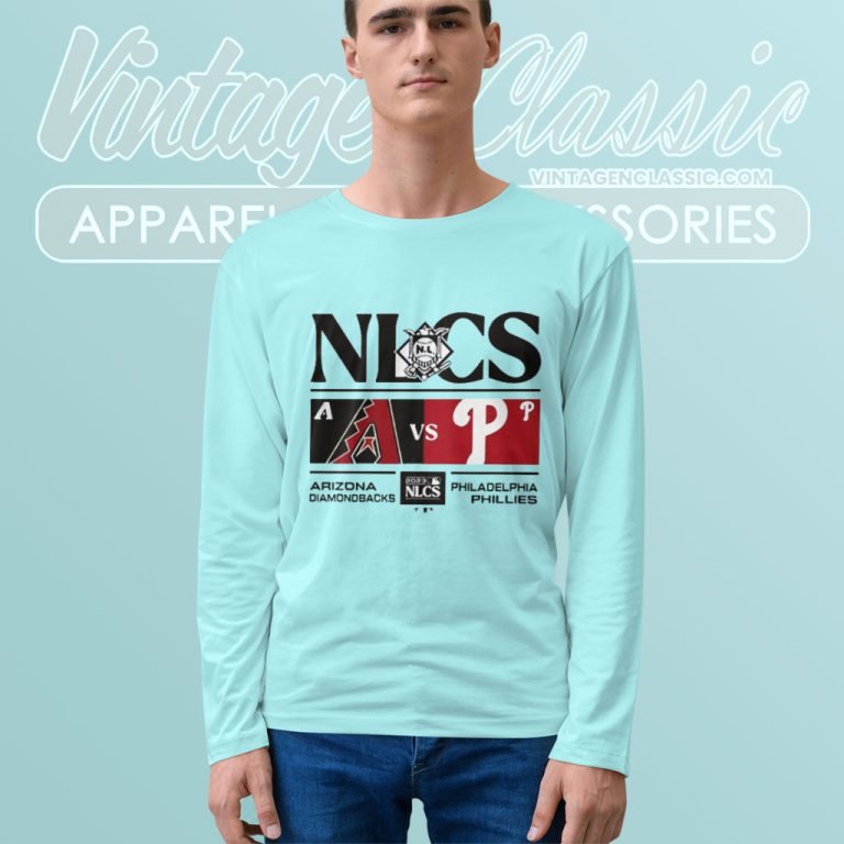 Original 2023 Nlcs Philadelphia Phillies Vs Arizona Diamondbacks Matchup Long Sleeve Tee Original 2023 Nlcs Philadelphia Phillies Vs Arizona Diamondbacks Matchup Long Sleeve Tee