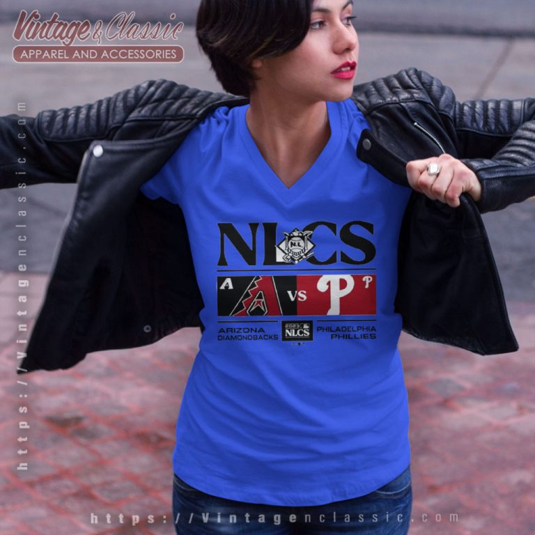 Original 2023 Nlcs Philadelphia Phillies Vs Arizona Diamondbacks Matchup V Neck TShirt Original 2023 Nlcs Philadelphia Phillies Vs Arizona Diamondbacks Matchup V Neck TShirt
