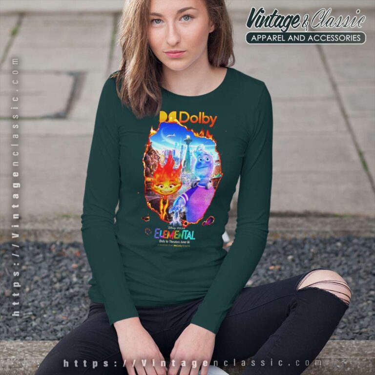 Original Elemental Disney Film Poster Long Sleeve Tee Original Elemental Disney Film Poster Long Sleeve Tee