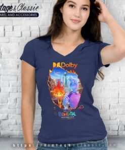 Original Elemental Disney Film Poster V Neck TShirt
