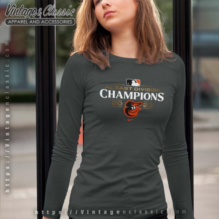 Orioles Al East Division Champions 2023mlb Nike Logo Long Sleeve Tee Orioles Al East Division Champions 2023mlb Nike Logo Long Sleeve Tee