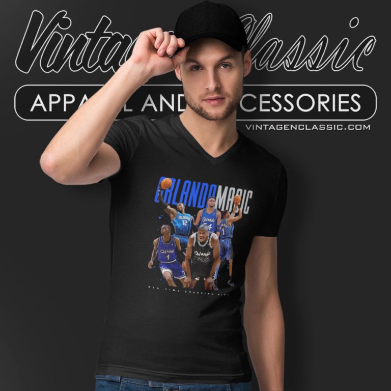 Orlando Magic All Time Starting Five V Neck TShirt Orlando Magic All Time Starting Five V Neck TShirt
