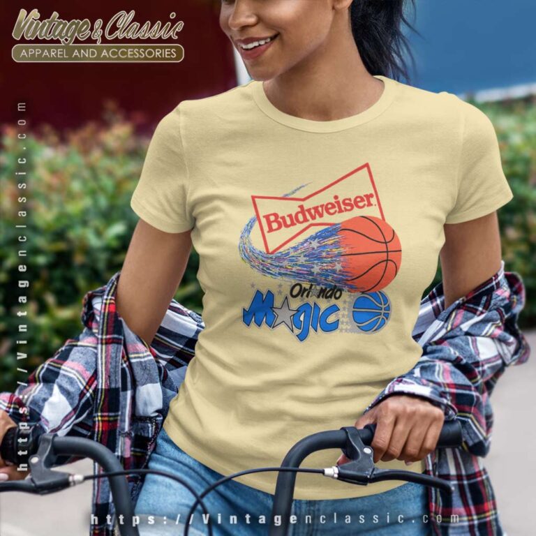 Orlando Magic Basketball Budweiser Women TShirt Orlando Magic Basketball Budweiser Women TShirt