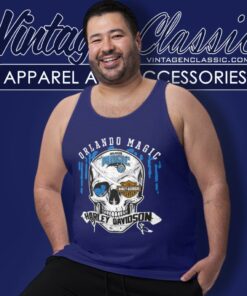 Orlando Magic Harley Davidson Skull Tank Top Racerback