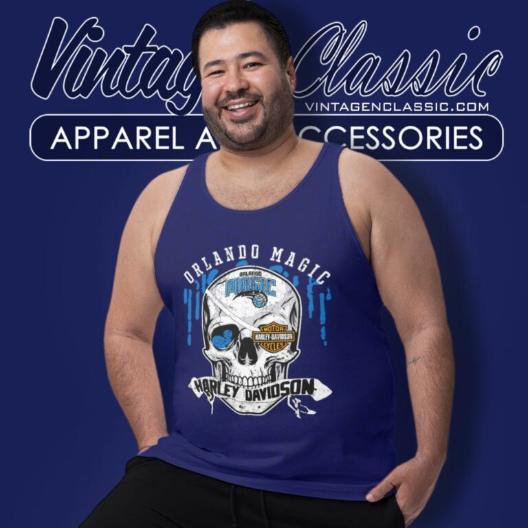 Orlando Magic Harley Davidson Skull Tank Top Racerback Orlando Magic Harley Davidson Skull Tank Top Racerback
