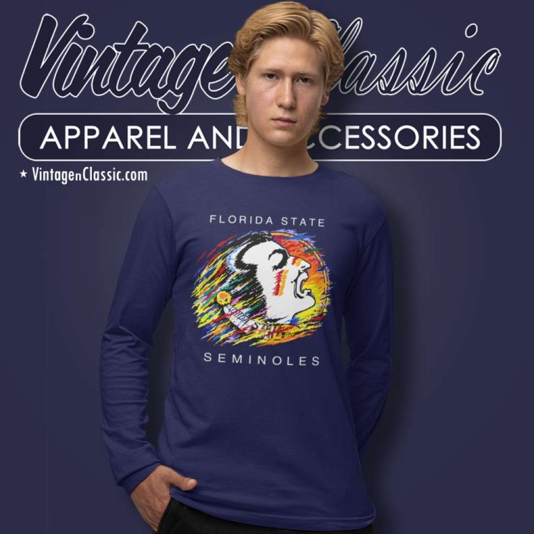 Osceola Mascot Fsu Shirt Florida State Seminoles University Long Sleeve Tee Osceola Mascot Fsu Shirt Florida State Seminoles University Long Sleeve Tee